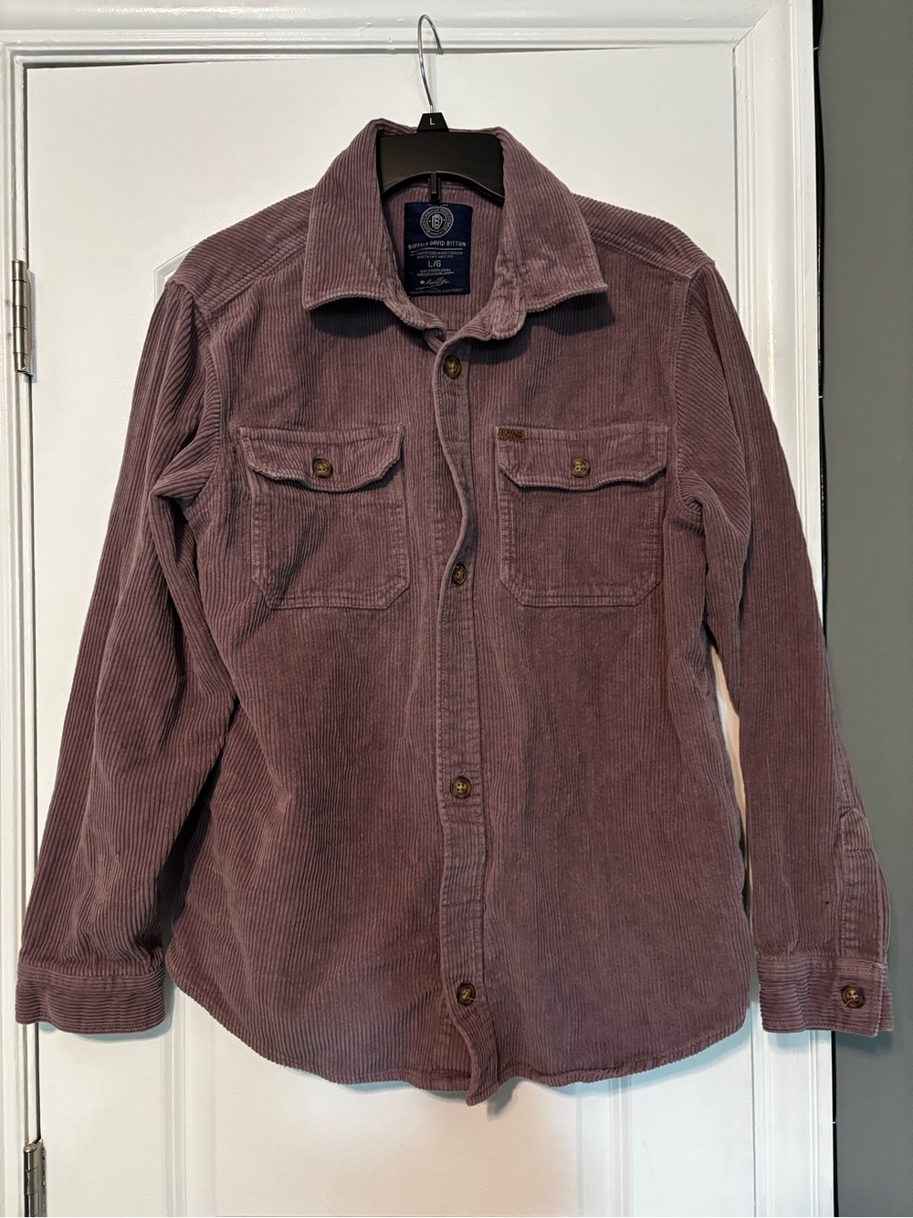 Buffalo David Bitton Women’s Corduroy Shirt Jacket - Dusty Mauve Size Large